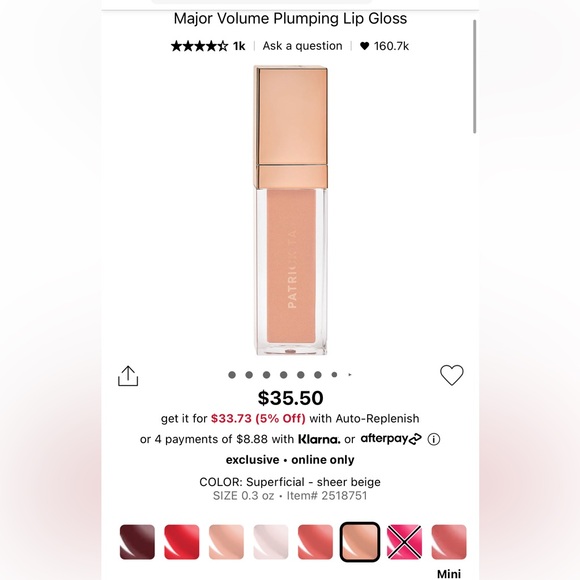 Patrick Ta Other - 3/$35! Patrick Ta gloss in “Superficial”. Used once or twice.